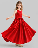 Red A-line Girls Formal Dresses Front
