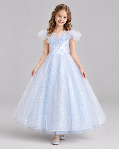 Lavender Ball Gown Flower Girl Dresses Front