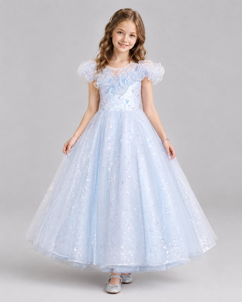 Lavender Ball Gown Flower Girl Dresses Front