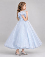 Lavender Ball Gown Flower Girl Dresses Side