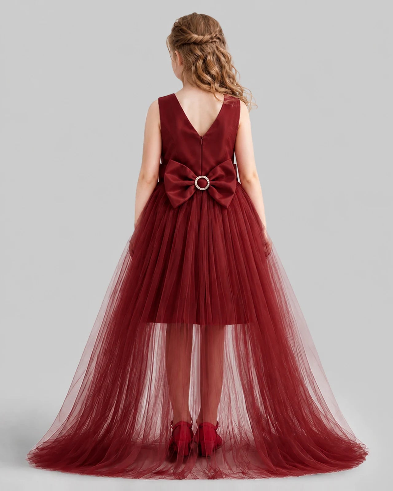 Windred Flared Girls Pageant Dresses Back