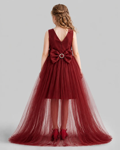 Windred Flared Girls Pageant Dresses Back