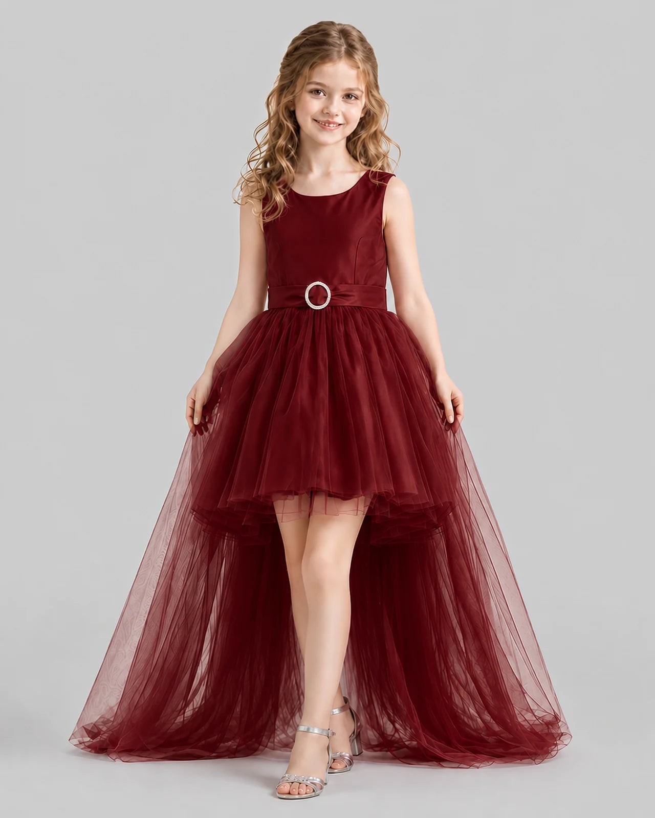 Windred Flared Girls Pageant Dresses Front