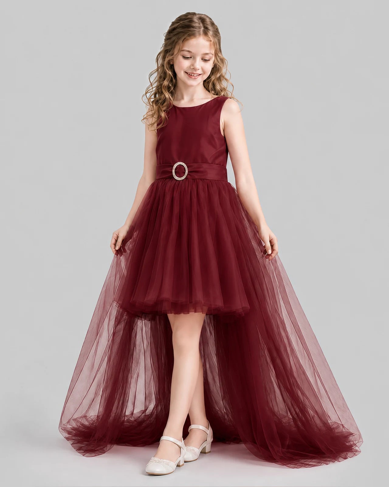 Windred Flared Girls Pageant Dresses Side