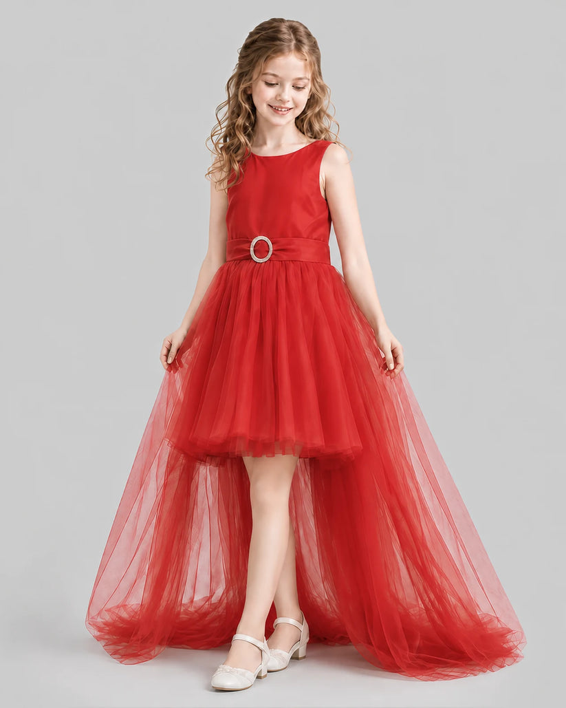 Windred Flared Girls Pageant Dresses Side