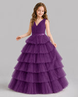 Grape Ball Gown Girls Pageant Dresses Front