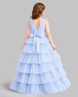 Lavender Ball Gown Girls Pageant Dresses Back