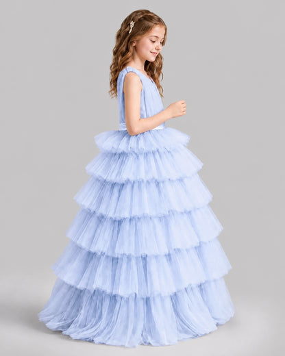 Lavender Ball Gown Girls Pageant Dresses Side