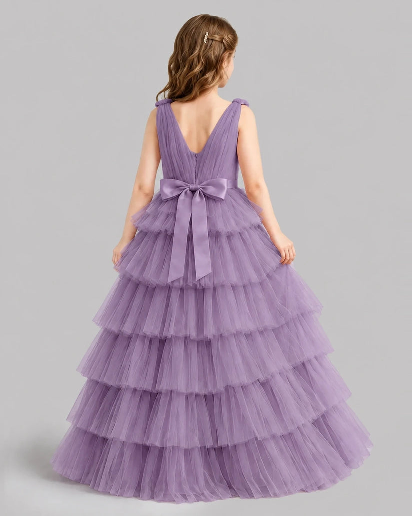 Wisteria Ball Gown Girls Pageant Dresses Back