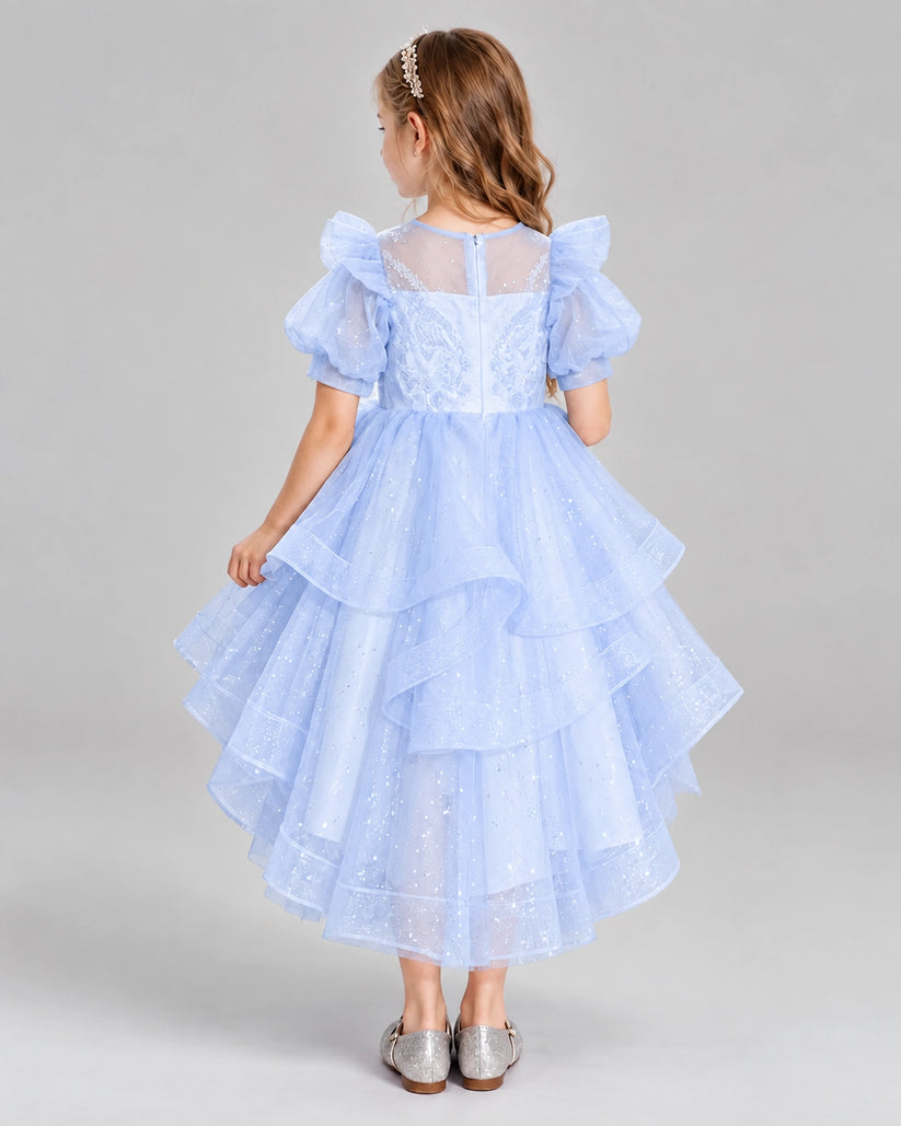Lavender A-line Girls Pageant Dresses Back
