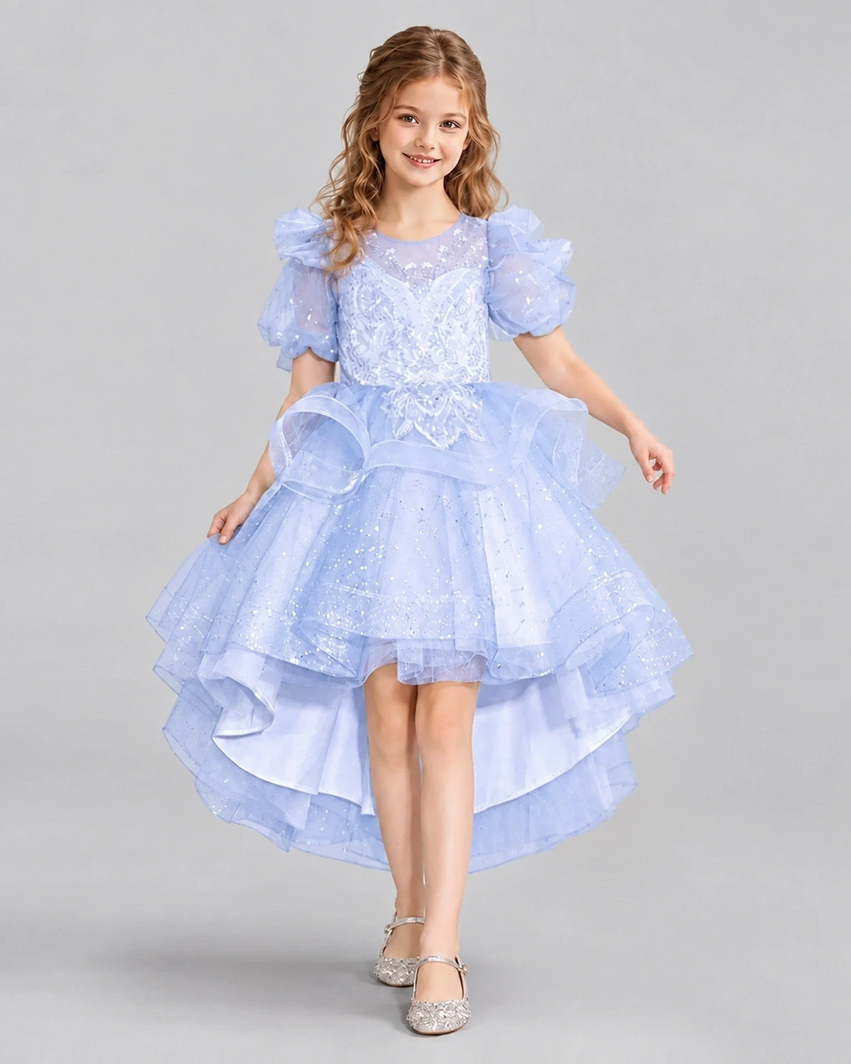 Lavender A-line Girls Pageant Dresses Front