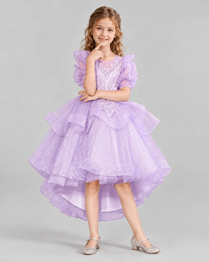 Lilac A-line Girls Pageant Dresses Pose