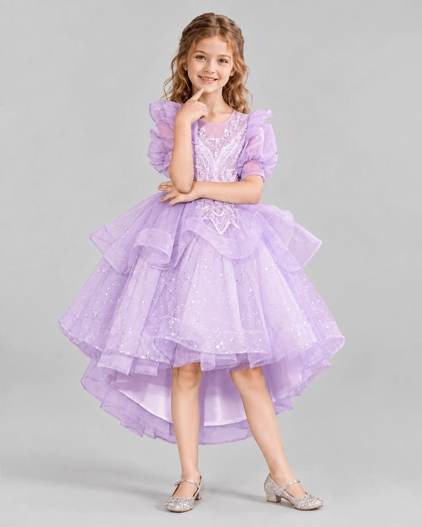 Lilac A-line Girls Pageant Dresses Pose