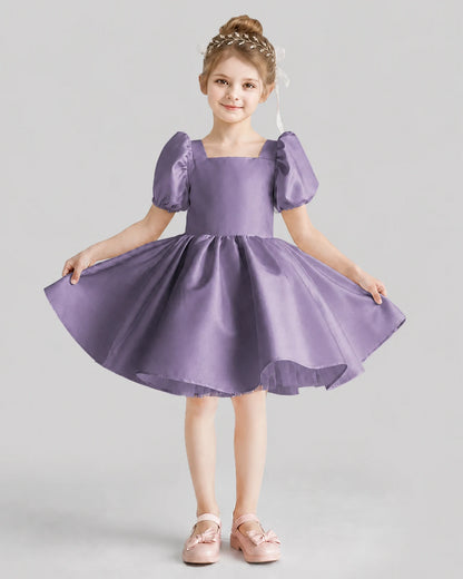 Wisteria Flared Flower Girl Dresses Front