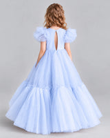 Lavender Ball Gown Girls Pageant Dresses Back