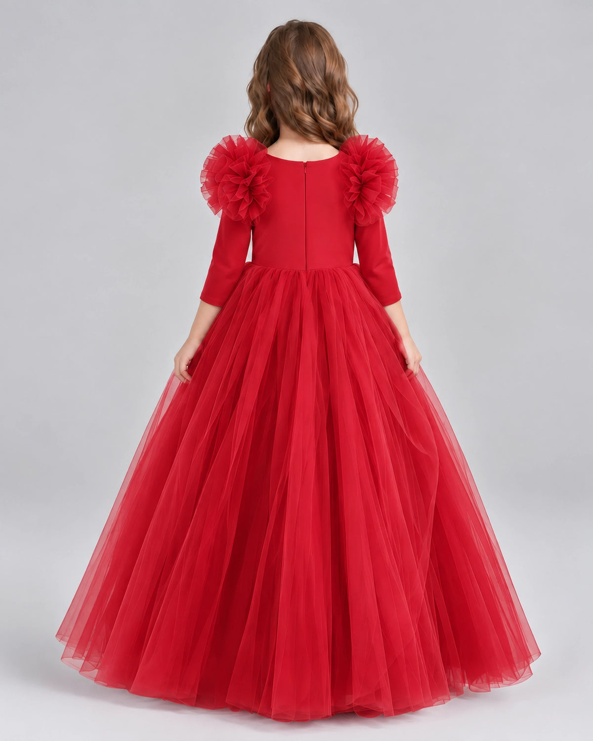 Windred Ball Gown Girls Formal Dresses Back