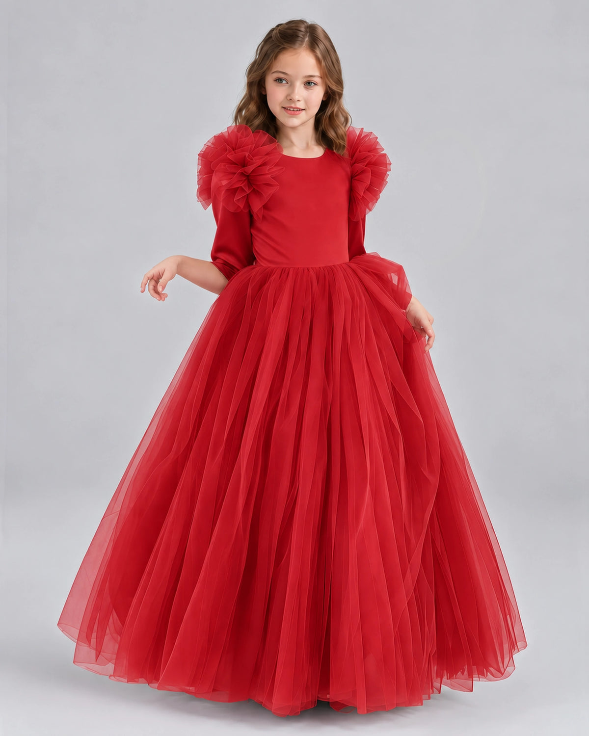 Windred Ball Gown Girls Formal Dresses Front