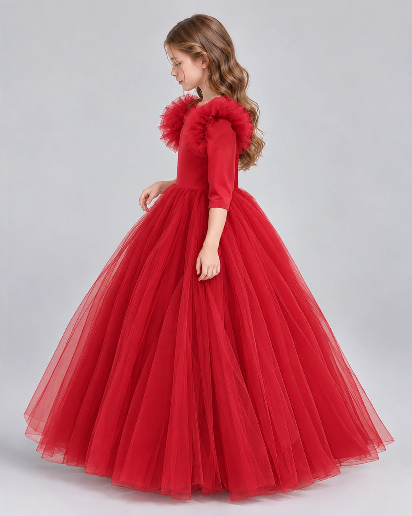 Windred Ball Gown Girls Formal Dresses Side