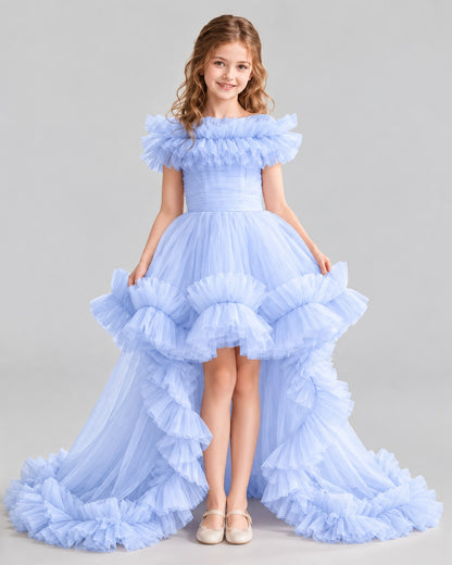 Lavender Ball Gown Girls Pageant Dresses Front