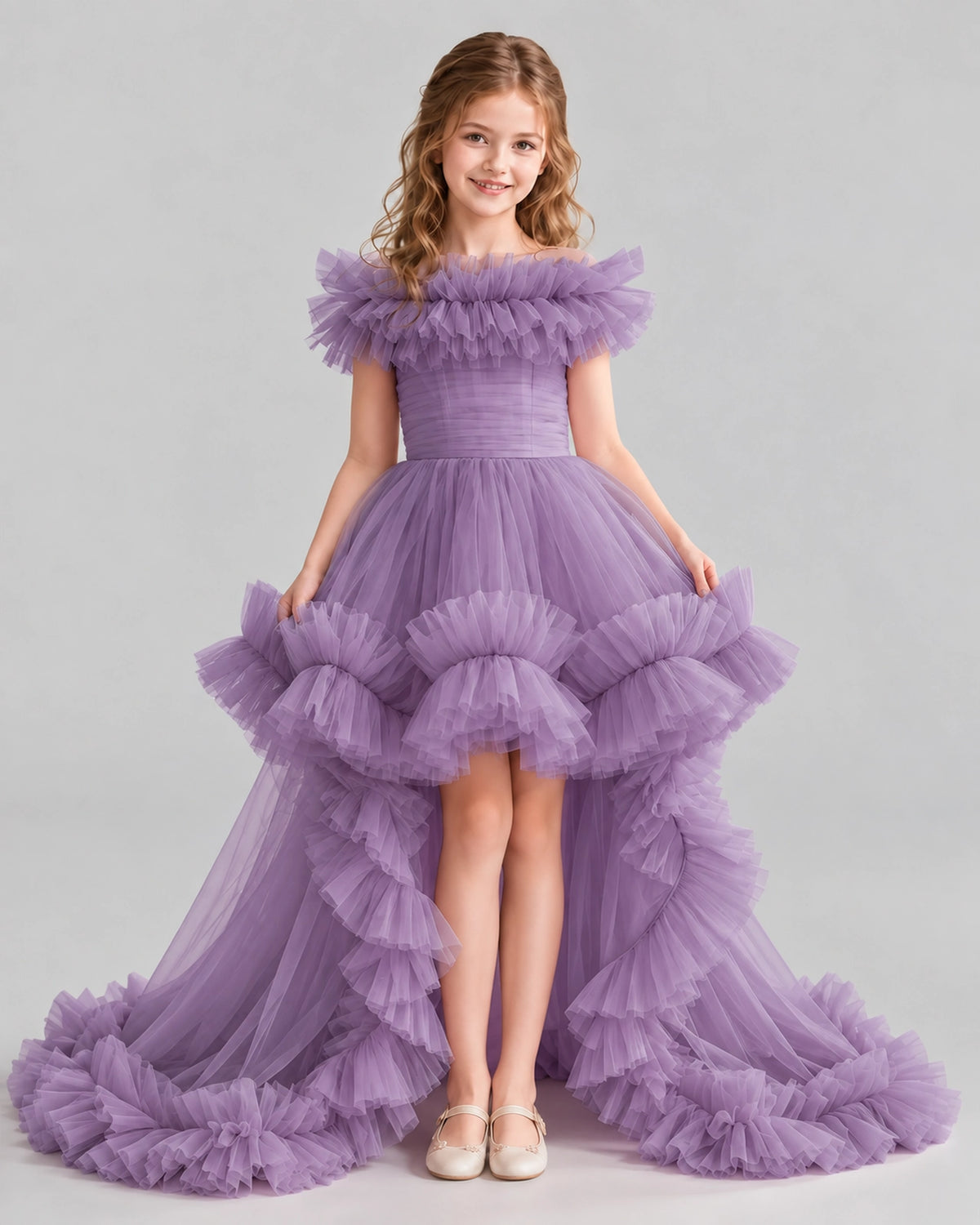 Wisteria Ball Gown Girls Pageant Dresses Front