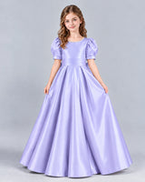 Lavender Ball Gown Girls Formal Dress Front