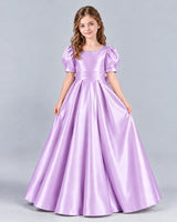 Lilac Ball Gown Girls Formal Dress Front