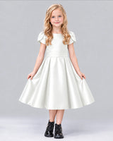 Ivory A-line Girls Formal Dress Front