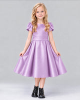 Lilac A-line Girls Formal Dress Front