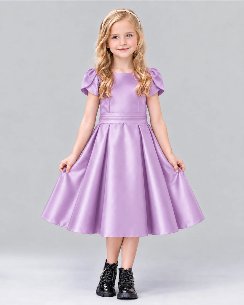 Lilac A-line Girls Formal Dress Front