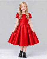 Red A-line Girls Formal Dress Front