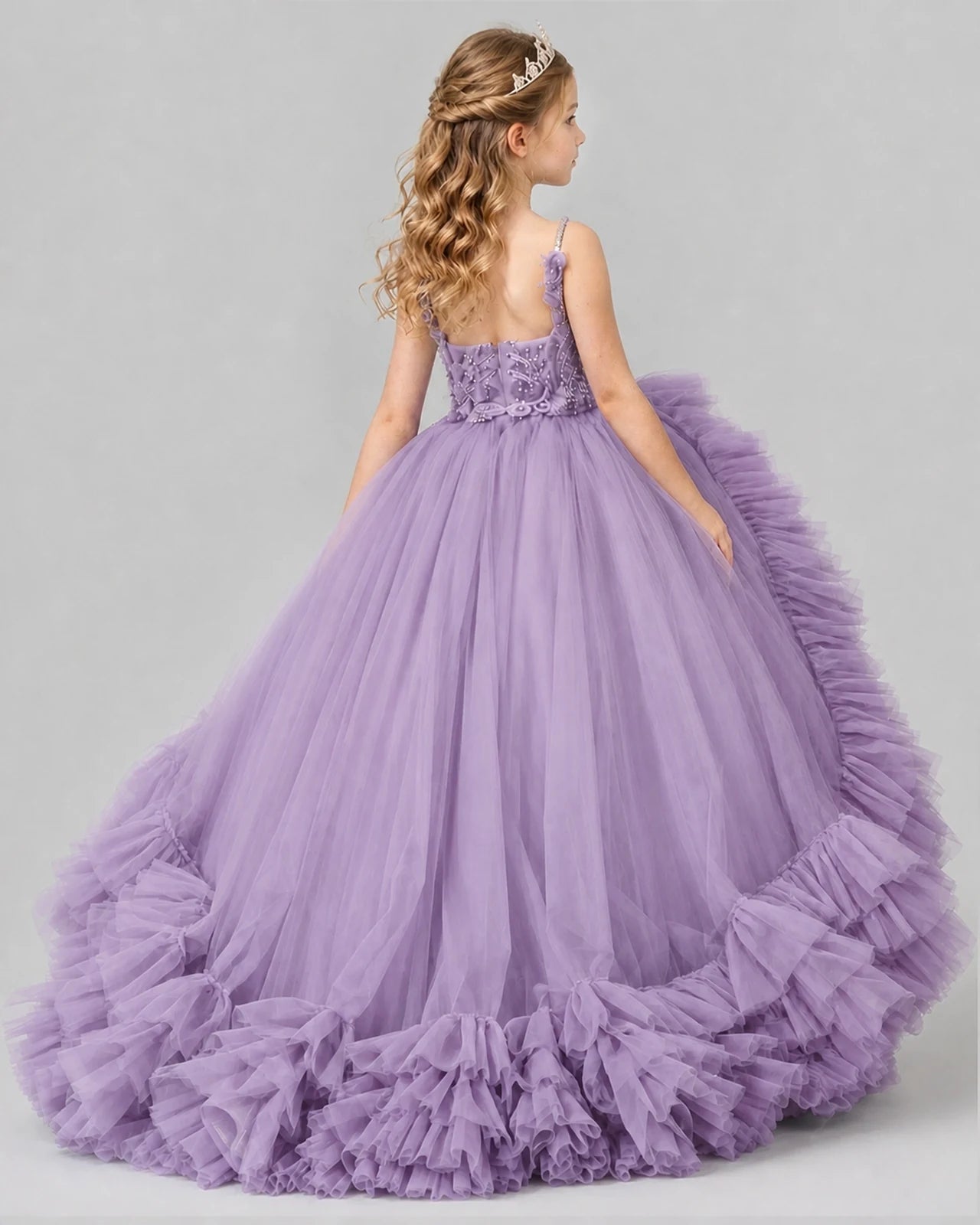 Wisteria Ball Gown Girls Pageant Dresses Back