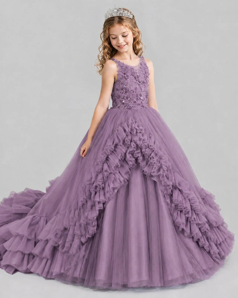 Wisteria Ball Gown Girls Pageant Dresses Front