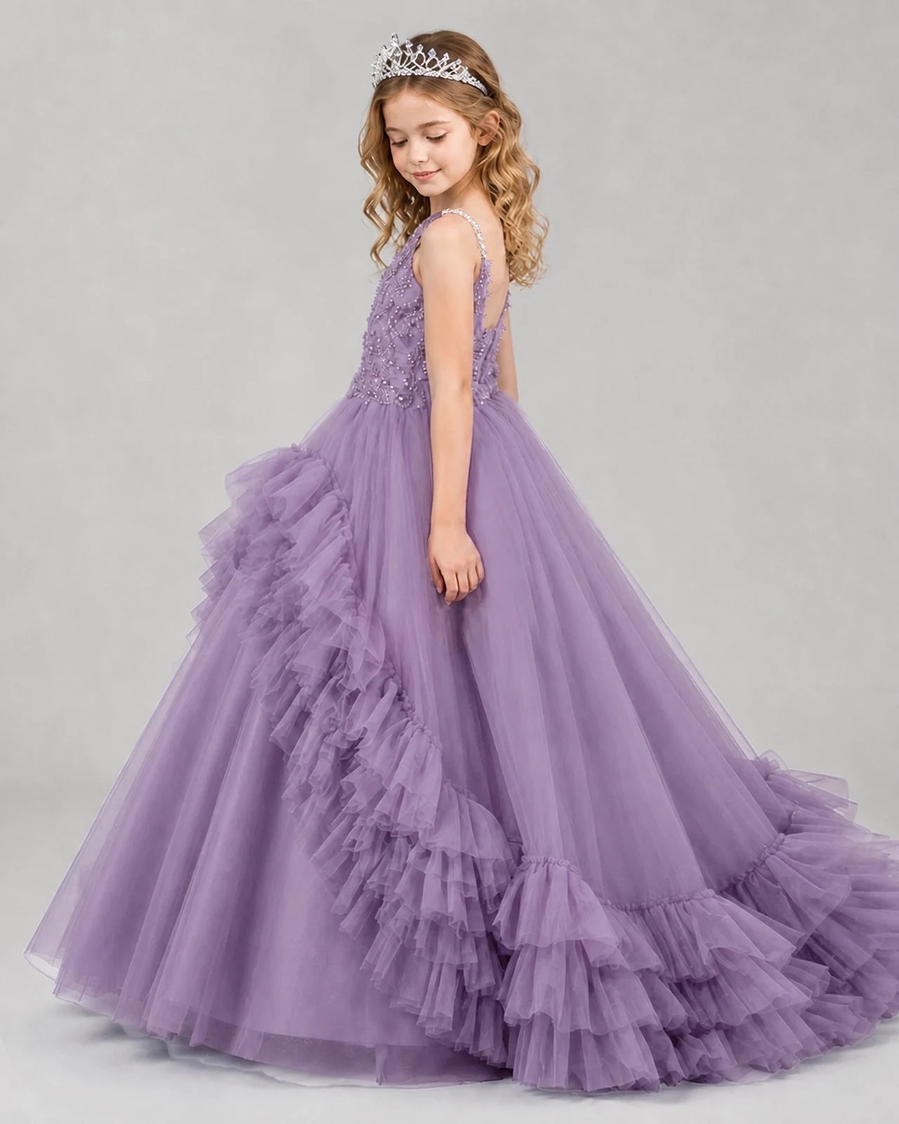 Wisteria Ball Gown Girls Pageant Dresses Side