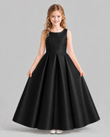 Black Ball Gown Girls Formal Dresses Pose