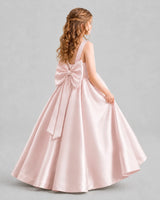 Blush Pink Ball Gown Girls Formal Dresses Back