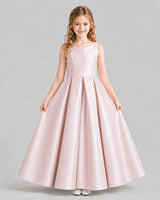 Blush Pink Ball Gown Girls Formal Dresses Pose