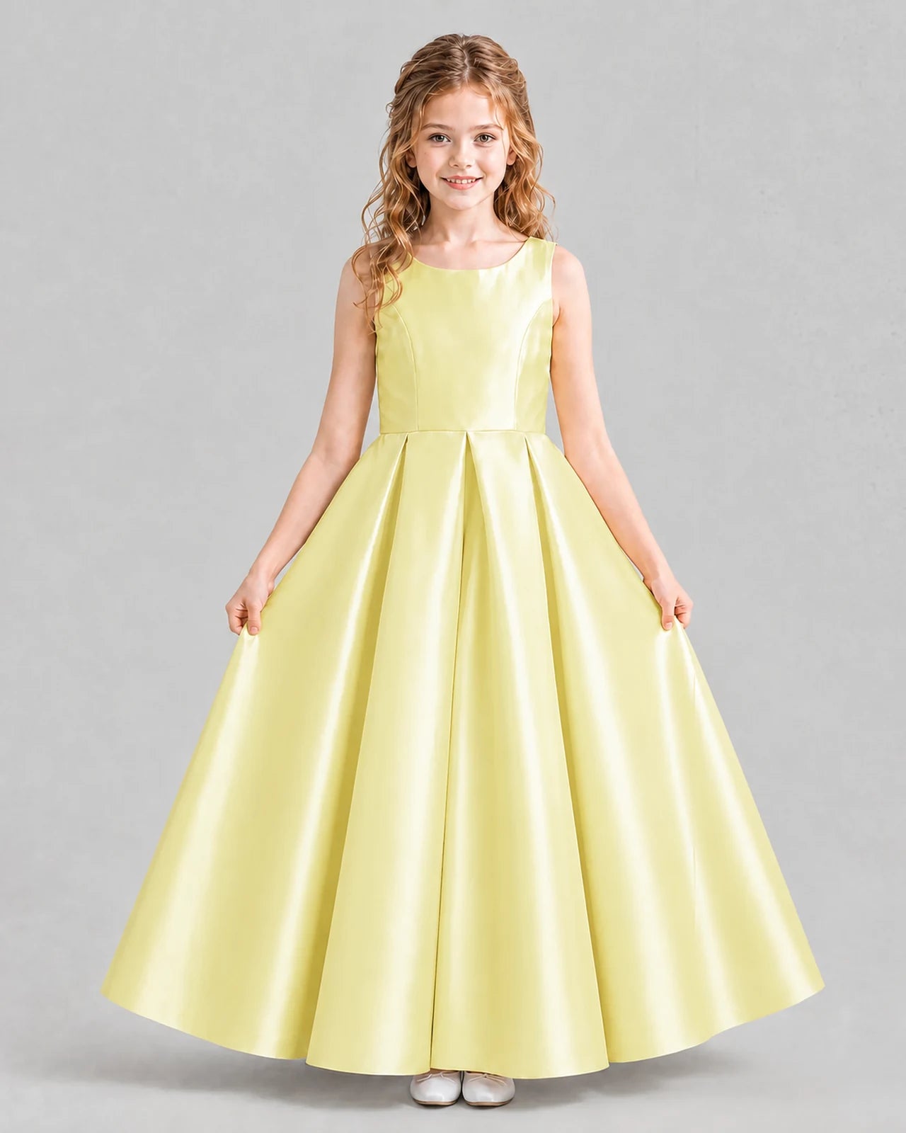 Daffodil Ball Gown Girls Formal Dresses Pose