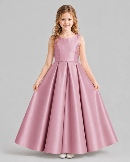Dusty Rose Ball Gown Girls Formal Dresses Pose