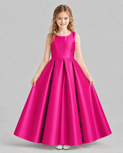 Hot Pink Ball Gown Girls Formal Dresses Pose