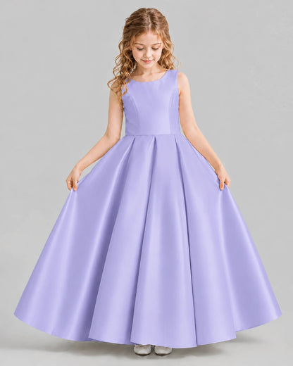 Lavender Ball Gown Girls Formal Dresses Front