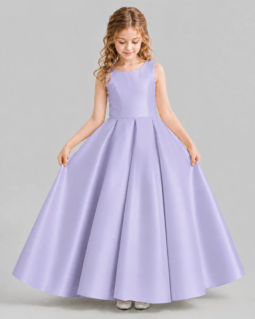 Lavender Ball Gown Girls Formal Dresses Front