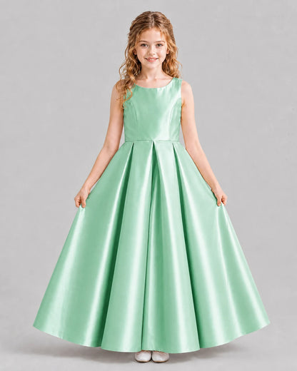 Mint Green Ball Gown Girls Formal Dresses Pose