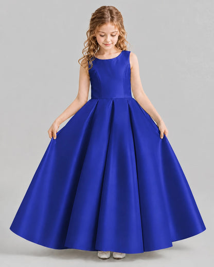 Royal Blue Ball Gown Girls Formal Dresses Front