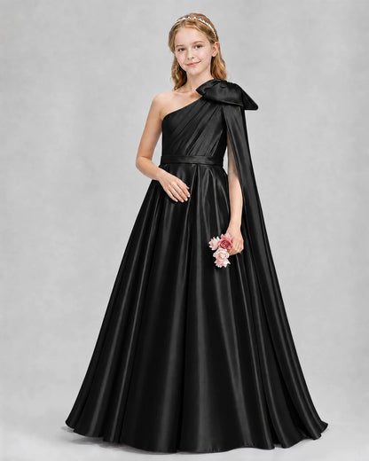 Black Ball Gown Girls Formal Dresses Pose