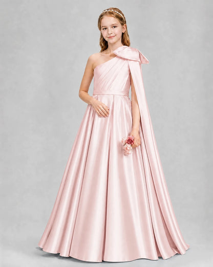 Blush Pink Ball Gown Girls Formal Dresses Pose
