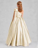 Champagne Ball Gown Girls Formal Dresses Back