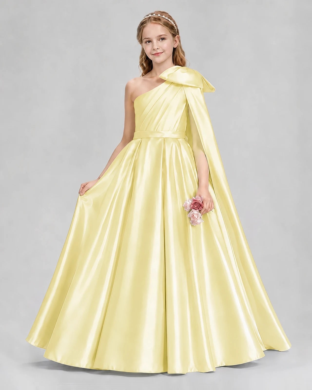 Daffodil Ball Gown Girls Formal Dresses Front