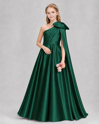 Dark Green Ball Gown Girls Formal Dresses Pose