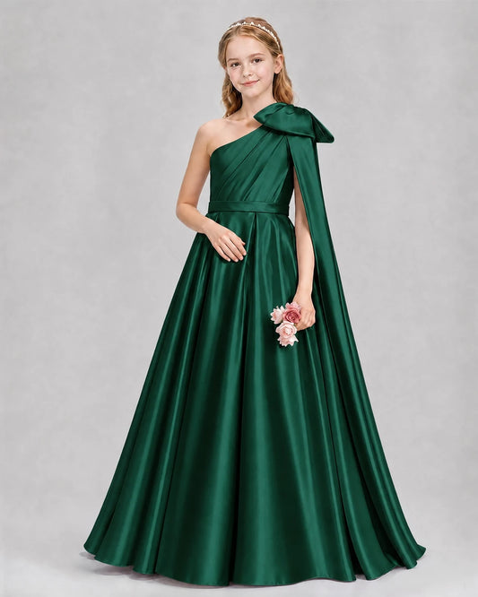 Dark Green Ball Gown Girls Formal Dresses Pose