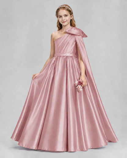 Dusty Rose Ball Gown Girls Formal Dresses Front
